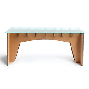 Linea EcoDesign Scrivania in cartone Magnolia, Piano in vetro, 160 x 80 x 77 cm, Avana Linea EcoDesign Scrivania in cartone Magnolia, Piano in vetro, 160 x 80 x 77 cm, Avana