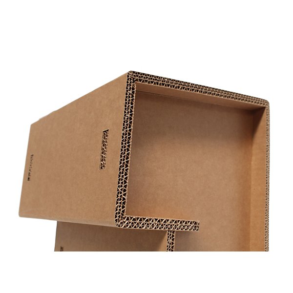 Linea EcoDesign Sgabello alto in cartone Cipresso, 33 x 36 x 65 cm, Avana - 3