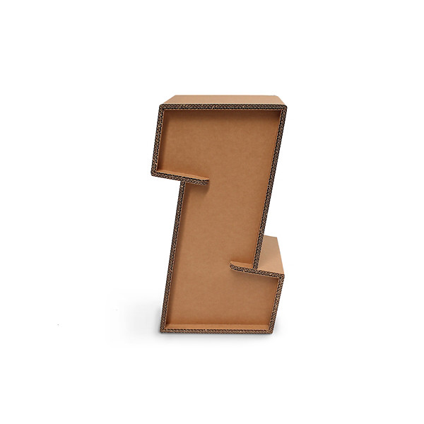 Linea EcoDesign Sgabello alto in cartone Cipresso, 33 x 36 x 65 cm, Avana - 1