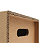 Linea EcoDesign Sgabello cubo in cartone Cedro, 33 x 33 x 45 cm, Avana - 2
