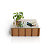 Linea EcoDesign Tavolino in cartone Salice, Piano in vetro, 80 x 80 x 25 cm, Avana - 3
