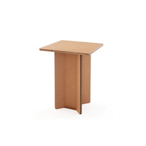 Linea EcoDesign Tavolino quadrato alto in cartone Sequoia, 75 x 75 x 100 cm, Avana Linea EcoDesign Tavolino quadrato alto in cartone Sequoia, 75 x 75 x 100 cm, Avana