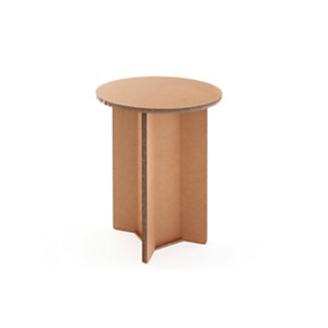 Linea EcoDesign Tavolino tondo in cartone Sequoia, ø 75 x h 100 cm, Avana Linea EcoDesign Tavolino tondo in cartone Sequoia, ø 75 x h 100 cm, Avana