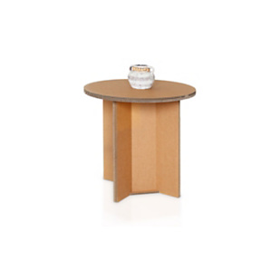 Linea EcoDesign Tavolino tondo in cartone Sequoia, ø 75 x h 72 cm, Avana Linea EcoDesign Tavolino tondo in cartone Sequoia, ø 75 x h 72 cm, Avana