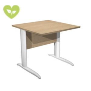 Linea Elite Portacomputer, 80 x 80 x 72 cm, Piano Rovere, Gambe metalliche Bianche Linea Elite Portacomputer, 80 x 80 x 72 cm, Piano Rovere, Gambe metalliche Bianche