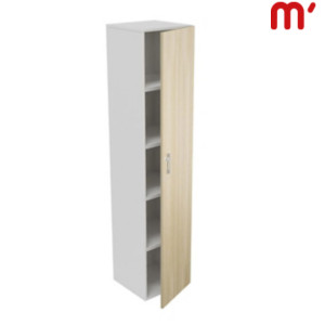 Linea Essenza e Pure Mobile alto, 1 anta battente a destra, 45 x 45 x 210 cm, Struttura Bianca, Anta Rovere Linea Essenza e Pure Mobile alto, 1 anta battente a destra, 45 x 45 x 210 cm, Struttura Bianca, Anta Rovere