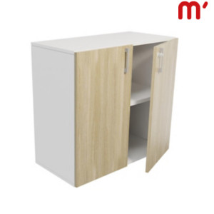 Linea Essenza e Pure Mobile basso, 2 ante battenti, 90 x 45 x 85 cm, Struttura Bianca, Ante Rovere Linea Essenza e Pure Mobile basso, 2 ante battenti, 90 x 45 x 85 cm, Struttura Bianca, Ante Rovere