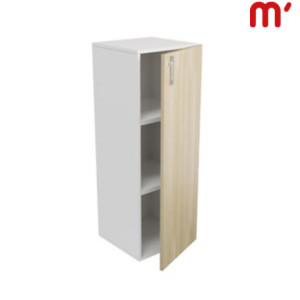 Linea Essenza e Pure Mobile medio, 1 anta battente a destra, 45 x 45 x 127 cm, Struttura Bianca, Anta Rovere Linea Essenza e Pure Mobile medio, 1 anta battente a destra, 45 x 45 x 127 cm, Struttura Bianca, Anta Rovere