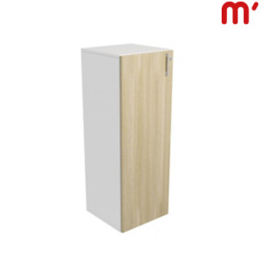 Linea Essenza e Pure Mobile medio, 1 anta battente a sinistra, 45 x 45 x 127 cm, Struttura Bianca, Anta Rovere Linea Essenza e Pure Mobile medio, 1 anta battente a sinistra, 45 x 45 x 127 cm, Struttura Bianca, Anta Rovere