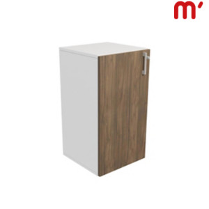 Linea Essenza Mobile basso, 1 anta battente a sinistra, 45 x 45 x 85 cm, Struttura Bianca, Anta Noce Canaletto Linea Essenza Mobile basso, 1 anta battente a sinistra, 45 x 45 x 85 cm, Struttura Bianca, Anta Noce Canaletto