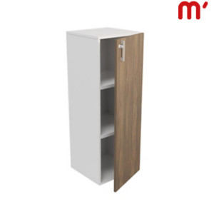 Linea Essenza Mobile medio, 1 anta battente a destra, 45 x 45 x 127 cm, Struttura Bianca, Anta Noce Canaletto Linea Essenza Mobile medio, 1 anta battente a destra, 45 x 45 x 127 cm, Struttura Bianca, Anta Noce Canaletto