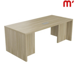 Linea Essenza Scrivania direzionale, Passacavi e canalina, 180 x 90 x 76 cm, Piano Rovere, Fianchi melaminico Rovere Linea Essenza Scrivania direzionale, Passacavi e canalina, 180 x 90 x 76 cm, Piano Rovere, Fianchi melaminico Rovere