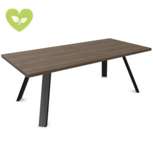 Linea Essenza Tavolo riunioni rettangolare, 210 x 100 x 76 cm, Piano Noce Canaletto, Gambe metalliche Nero Linea Essenza Tavolo riunioni rettangolare, 210 x 100 x 76 cm, Piano Noce Canaletto, Gambe metalliche Nero