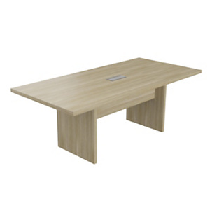 Linea Essenza Tavolo riunioni rettangolare, Passacavi e canalina, 210 x 100 x 76 cm, Piano e Fianchi melaminico Rovere Linea Essenza Tavolo riunioni rettangolare, Passacavi e canalina, 210 x 100 x 76 cm, Piano e Fianchi melaminico Rovere
