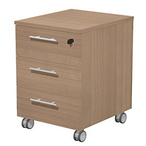 Linea Executive Cassettiera a 3 cassetti, 41,8 x 52 x 61,5 cm, Noce castagno Linea Executive Cassettiera a 3 cassetti, 41,8 x 52 x 61,5 cm, Noce castagno