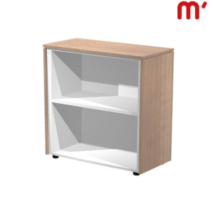 Linea Executive Mobile basso a giorno con modulo unico, 82,8 x 43 x 81,4 cm, Noce castagno/Grigio Alluminio Linea Executive Mobile basso a giorno con modulo unico, 82,8 x 43 x 81,4 cm, Noce castagno/Grigio Alluminio