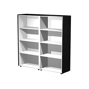 Linea Executive Mobile medio alto a giorno con modulo doppio, 3 ripiani, 162,8 x 43 x 158,2 cm, Nero venato Linea Executive Mobile medio alto a giorno con modulo doppio, 3 ripiani, 162,8 x 43 x 158,2 cm, Nero venato