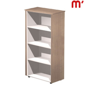 Linea Executive Mobile medio alto a giorno con modulo unico, 82,8 x 43 x 158,2 cm, Noce castagno/Grigio Alluminio Linea Executive Mobile medio alto a giorno con modulo unico, 82,8 x 43 x 158,2 cm, Noce castagno/Grigio Alluminio