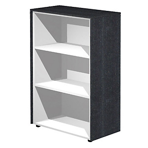 Linea Executive Mobile medio a giorno con modulo unico, 2 ripiani, 82,8 x 43 x 119,8 cm, Nero venato Linea Executive Mobile medio a giorno con modulo unico, 2 ripiani, 82,8 x 43 x 119,8 cm, Nero venato