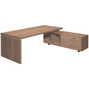 Linea Executive Postazione manager, 195 x 170 x 74 cm, Noce castagno Linea Executive Postazione manager, 195 x 170 x 74 cm, Noce castagno