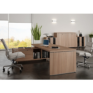 Linea Executive Scrivania direzionale, 180 x 90 x 72 cm, Noce castagno Linea Executive Scrivania direzionale, 180 x 90 x 72 cm, Noce castagno