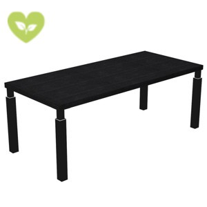 Linea Executive Scrivania direzionale, 210 x 90 x 74 cm, Piano melaminico Nero Venato, Gambe metalliche Nero Linea Executive Scrivania direzionale, 210 x 90 x 74 cm, Piano melaminico Nero Venato, Gambe metalliche Nero