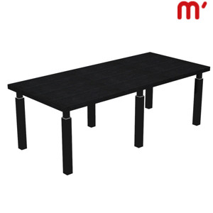 Linea Executive Tavolo riunioni, 220 x 100 x 74 cm, Piano Nero Venato, Gambe metalliche Nero Linea Executive Tavolo riunioni, 220 x 100 x 74 cm, Piano Nero Venato, Gambe metalliche Nero