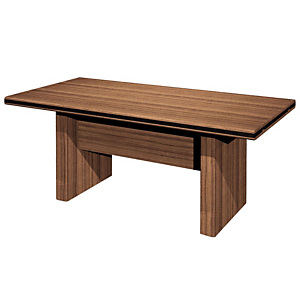 Linea Giotto Scrivania direzionale, 210 x 90 x 75 cm, Noce toscano/nero Linea Giotto Scrivania direzionale, 210 x 90 x 75 cm, Noce toscano/nero