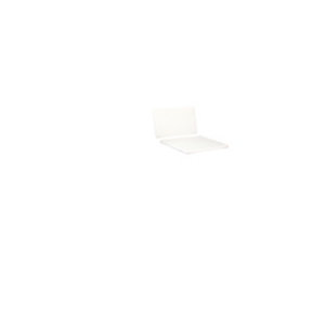 Linea in cartone EcoDesign Cuscino seduta/schienale Pioppo, Cotone, cm 40 x 40 x 2 sp/40 x 27 x 2 sp, Bianco