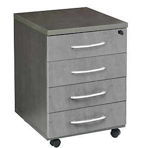 Linea Moon, Cassettiera a 4 cassetti su ruote, 44 x 52 x 63 cm, Grigio cemento Linea Moon, Cassettiera a 4 cassetti su ruote, 44 x 52 x 63 cm, Grigio cemento