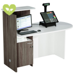 Linea Multitask Postazione bancone destro, 142,5 x 83 x 117,2 cm, Frassino Graphite/Bianco Linea Multitask Postazione bancone destro, 142,5 x 83 x 117,2 cm, Frassino Graphite/Bianco