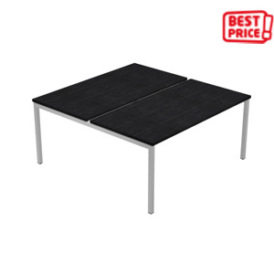 Linea Pronto 2 Postazioni contrapposte, 160 x 164 x 72,5 cm, Piano Nero Venato, Gambe metalliche Tech Grigio Linea Pronto 2 Postazioni contrapposte, 160 x 164 x 72,5 cm, Piano Nero Venato, Gambe metalliche Tech Grigio