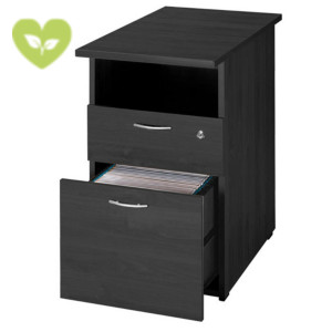 Linea Pronto Cassettiera fissa, 2 cassetti + vano a giorno, 43 x 80 x 72 cm, Nero Venato Linea Pronto Cassettiera fissa, 2 cassetti + vano a giorno, 43 x 80 x 72 cm, Nero Venato
