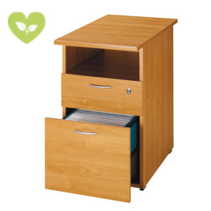 Linea Pronto Cassettiera fissa, 2 cassetti + vano a giorno, 43 x 80 x 72 cm, Noce Chiaro Linea Pronto Cassettiera fissa, 2 cassetti + vano a giorno, 43 x 80 x 72 cm, Noce Chiaro