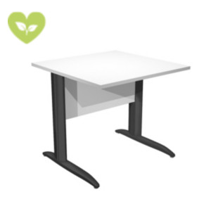 Linea Pronto Portacomputer, 80 x 80 x 72 cm, Piano Bianco, Gambe metalliche a L Antracite Opaco Linea Pronto Portacomputer, 80 x 80 x 72 cm, Piano Bianco, Gambe metalliche a L Antracite Opaco