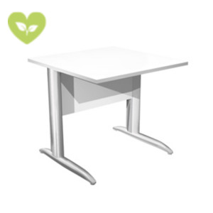 Linea Pronto Portacomputer, 80 x 80 x 72 cm, Piano Bianco, Gambe metalliche a L Effetto Cromato Linea Pronto Portacomputer, 80 x 80 x 72 cm, Piano Bianco, Gambe metalliche a L Effetto Cromato