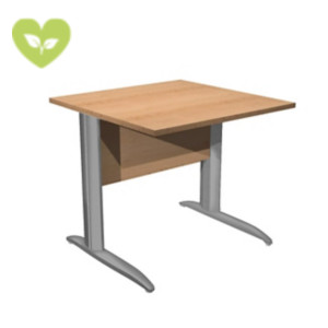 Linea Pronto Portacomputer, 80 x 80 x 72 cm, Piano Faggio, Gambe metalliche a L Grigio Alluminio Linea Pronto Portacomputer, 80 x 80 x 72 cm, Piano Faggio, Gambe metalliche a L Grigio Alluminio