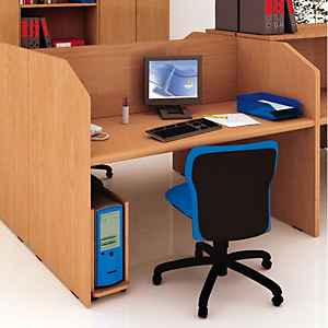 Linea Pronto Postazione call center, 90 x 80 x 119 cm, Noce chiaro Linea Pronto Postazione call center, 90 x 80 x 119 cm, Noce chiaro