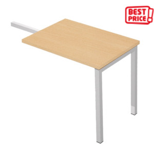 Linea Pronto Ritorno per scrivania, 80 x 60 x 72,5 cm, Piano Faggio, Gambe metalliche Tech Grigio Linea Pronto Ritorno per scrivania, 80 x 60 x 72,5 cm, Piano Faggio, Gambe metalliche Tech Grigio