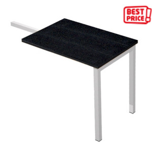 Linea Pronto Ritorno per scrivania, 80 x 60 x 72,5 cm, Piano Nero Venato, Gambe metalliche Tech Grigio Linea Pronto Ritorno per scrivania, 80 x 60 x 72,5 cm, Piano Nero Venato, Gambe metalliche Tech Grigio