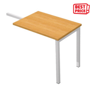 Linea Pronto Ritorno per scrivania, 80 x 60 x 72,5 cm, Piano Noce Chiaro, Gambe metalliche Tech Grigio Linea Pronto Ritorno per scrivania, 80 x 60 x 72,5 cm, Piano Noce Chiaro, Gambe metalliche Tech Grigio