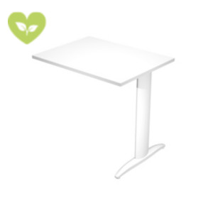 Linea Pronto Ritorno per scrivania operativa, 80 x 60 x 72 cm, Piano Bianco, Gamba metallica a L Bianco Opaco Linea Pronto Ritorno per scrivania operativa, 80 x 60 x 72 cm, Piano Bianco, Gamba metallica a L Bianco Opaco