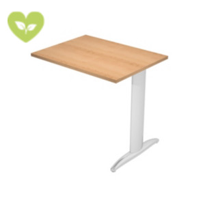 Linea Pronto Ritorno per scrivania operativa, 80 x 60 x 72 cm, Piano Faggio, Gamba metallica a L Effetto Cromato Linea Pronto Ritorno per scrivania operativa, 80 x 60 x 72 cm, Piano Faggio, Gamba metallica a L Effetto Cromato