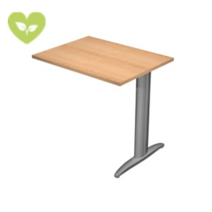 Linea Pronto Ritorno per scrivania operativa, 80 x 60 x 72 cm, Piano Faggio, Gamba metallica a L Grigio Alluminio Linea Pronto Ritorno per scrivania operativa, 80 x 60 x 72 cm, Piano Faggio, Gamba metallica a L Grigio Alluminio