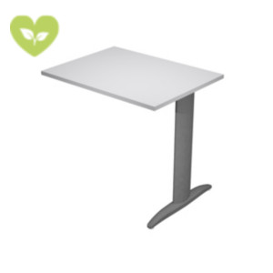 Linea Pronto Ritorno per scrivania operativa, 80 x 60 x 72 cm, Piano Grigio, Gamba metallica a L Antracite Opaco Linea Pronto Ritorno per scrivania operativa, 80 x 60 x 72 cm, Piano Grigio, Gamba metallica a L Antracite Opaco