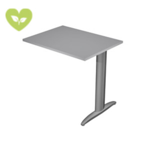 Linea Pronto Ritorno per scrivania operativa, 80 x 60 x 72 cm, Piano Grigio, Gamba metallica a L Grigio Alluminio Linea Pronto Ritorno per scrivania operativa, 80 x 60 x 72 cm, Piano Grigio, Gamba metallica a L Grigio Alluminio