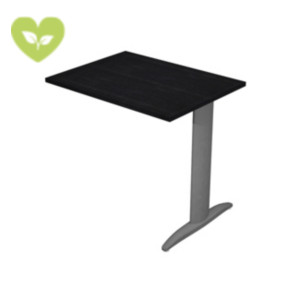 Linea Pronto Ritorno per scrivania operativa, 80 x 60 x 72 cm, Piano Nero Venato, Gamba metallica a L Antracite Opaco Linea Pronto Ritorno per scrivania operativa, 80 x 60 x 72 cm, Piano Nero Venato, Gamba metallica a L Antracite Opaco