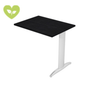 Linea Pronto Ritorno per scrivania operativa, 80 x 60 x 72 cm, Piano Nero Venato, Gamba metallica a L Effetto Cromato Linea Pronto Ritorno per scrivania operativa, 80 x 60 x 72 cm, Piano Nero Venato, Gamba metallica a L Effetto Cromato