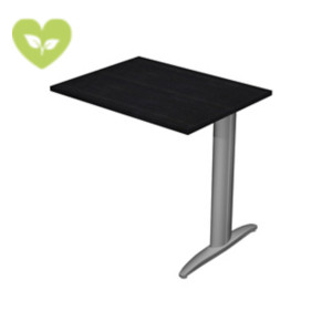 Linea Pronto Ritorno per scrivania operativa, 80 x 60 x 72 cm, Piano Nero Venato, Gamba metallica a L Grigio Alluminio Linea Pronto Ritorno per scrivania operativa, 80 x 60 x 72 cm, Piano Nero Venato, Gamba metallica a L Grigio Alluminio