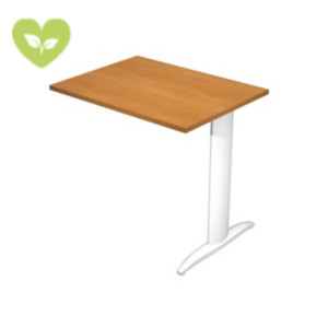 Linea Pronto Ritorno per scrivania operativa, 80 x 60 x 72 cm, Piano Noce Chiaro, Gamba metallica a L Bianco Opaco Linea Pronto Ritorno per scrivania operativa, 80 x 60 x 72 cm, Piano Noce Chiaro, Gamba metallica a L Bianco Opaco